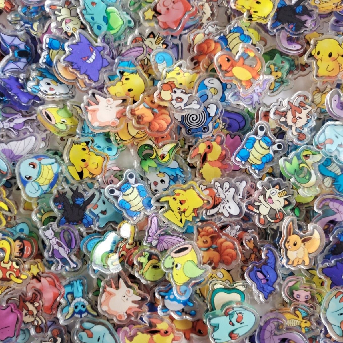 Phone Accessories Types - 50PCS 3 Types Pocket Monsters Anime