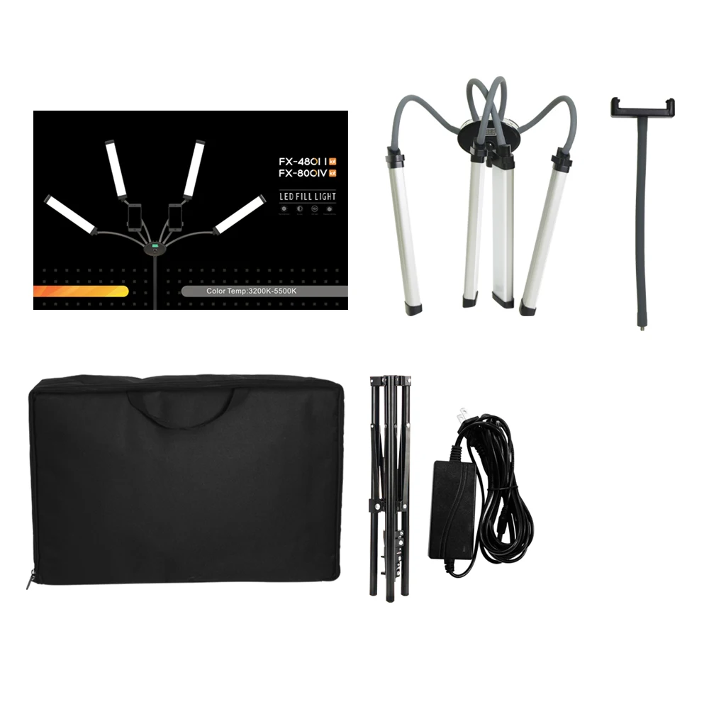 Led Strip Selfie - 3000K-5600K 50W/80W Photo Studio Double/Four Arms