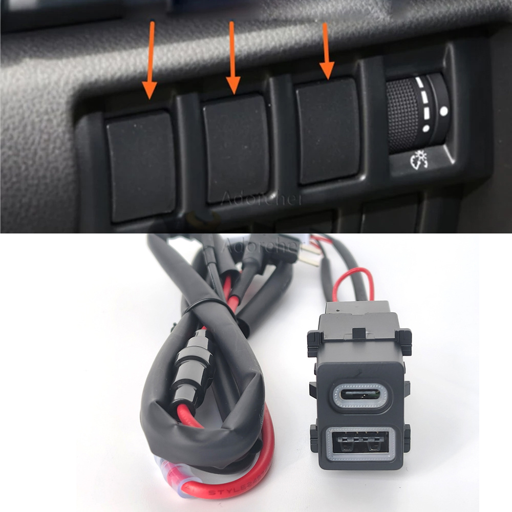 Phone Accessories Types - Modified Car USB QC3.0 Type-C PD