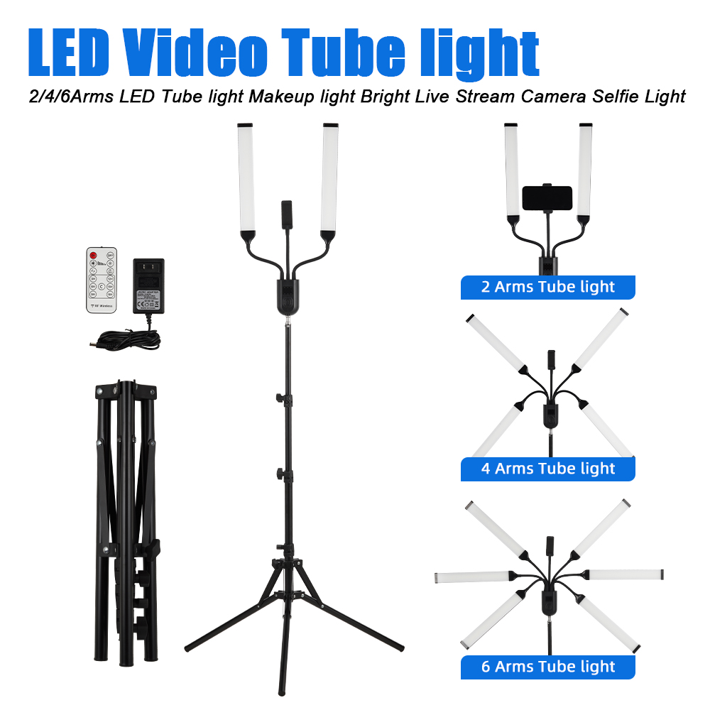 Selens 2/4/6 Arms LED Tube Lig - Led Strip Selfie 评论和价格