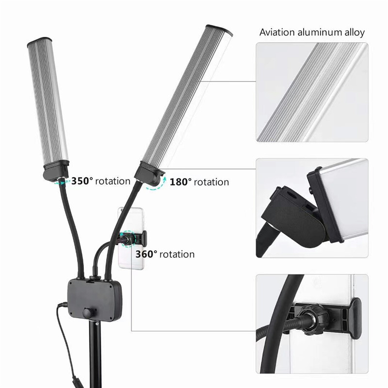 45W LED Video Light Double Arm - Led Strip Selfie 评论和价格