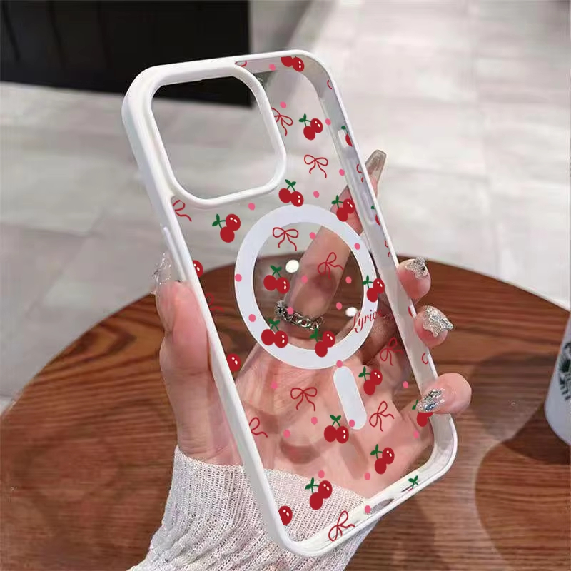 Red Cherry Printed Magnetic Ph - Magnetic Phone Case 评论和价格