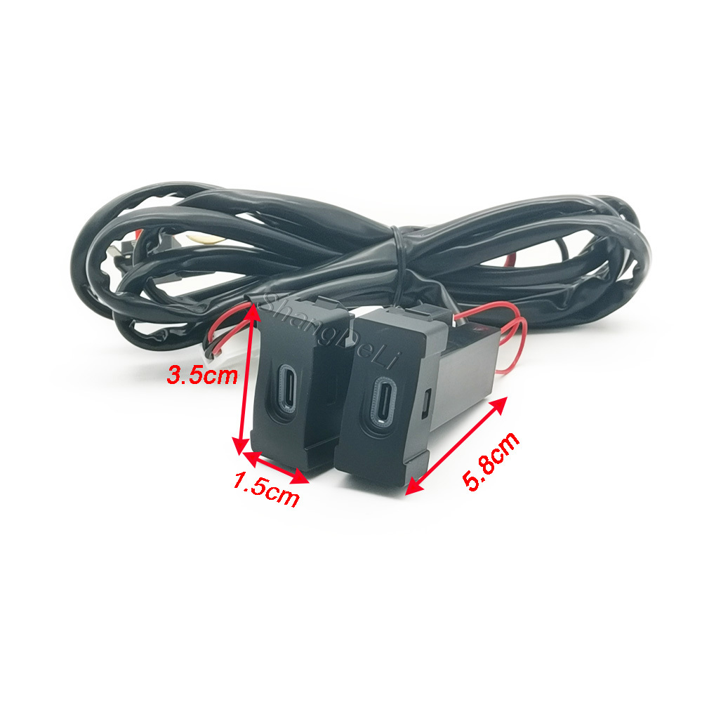 1PC Car Dual Type C PD Chargin - Phone Accessories Types 评论和价格